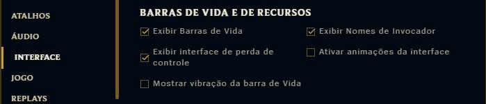 INTERFACE, desabilite as animações da interface.