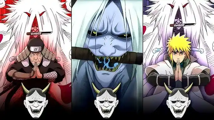 Minato e terceiro hokage fazendo o Selamento da Morte